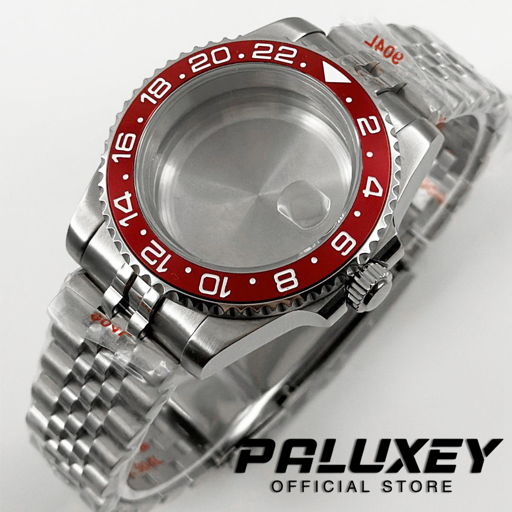 Reel Case - NH35 40mm Taucheruhr Wasserdichtes rotes GMT-Lünettengehäuse