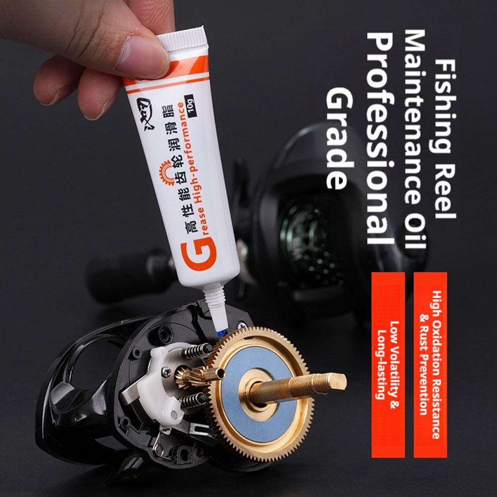 Reel Lubricant - Angelrollen-Schmieröl- und Fett-Set Hochleistungs-Lageröl Getriebefett Verschleißschutz