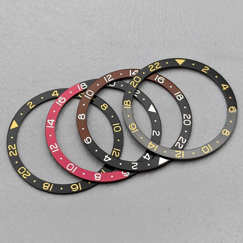 Reel Case - Aluminium Flacher Uhrenlünetten-Einsatz 38mmx31.5mm für SKX007
